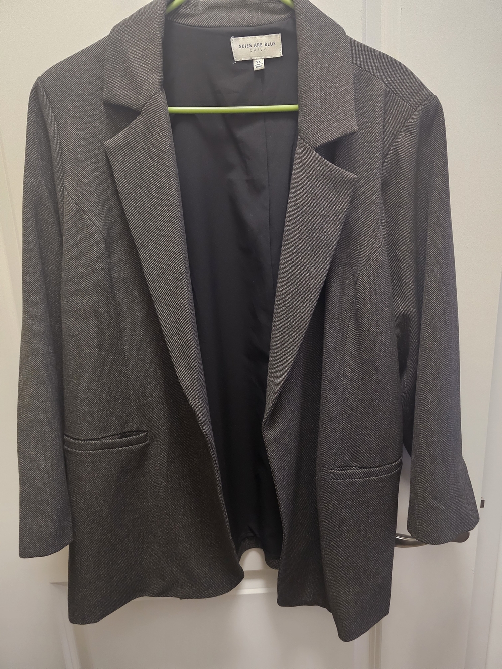 Skies Are Blue Black Curvy Women's Jacket